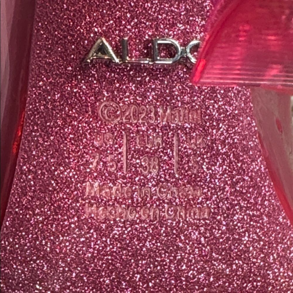 Barbie x ALDO Barbiestessy Collection Pink Translucent Pointed Toe Pumps 7.5 NEW - Picture 11 of 15